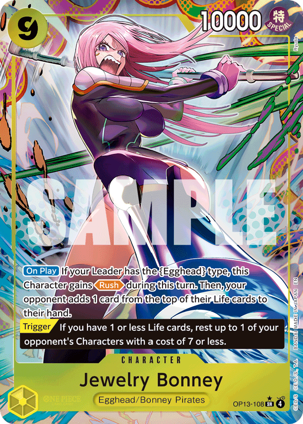 Jewelry Bonney (Character) (OP13-108) (SR) (Alternate Art)