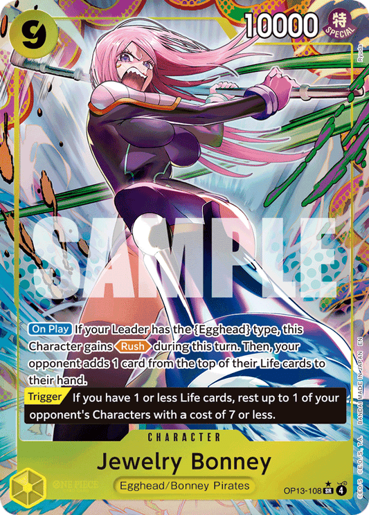 Jewelry Bonney (Character) (OP13-108) (SR) (Alternate Art)
