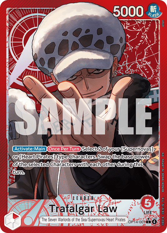 Trafalgar Law (Leader) (OP14-001) (L) (Alternate Art)
