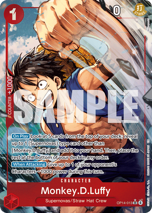 Monkey D Luffy (Character) (OP14-013) (SR) (Alternate Art)