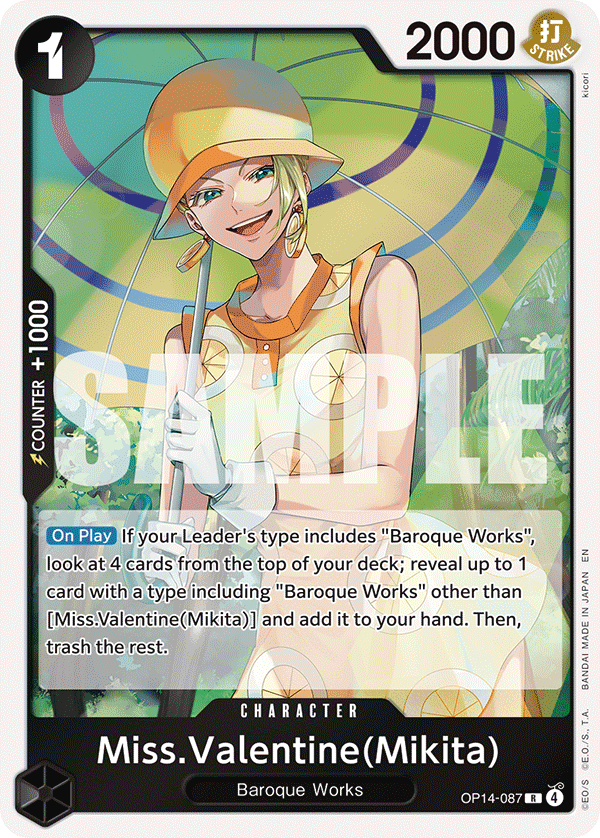 Miss Valentine (Mikita) (Character) (OP14-087) (R)