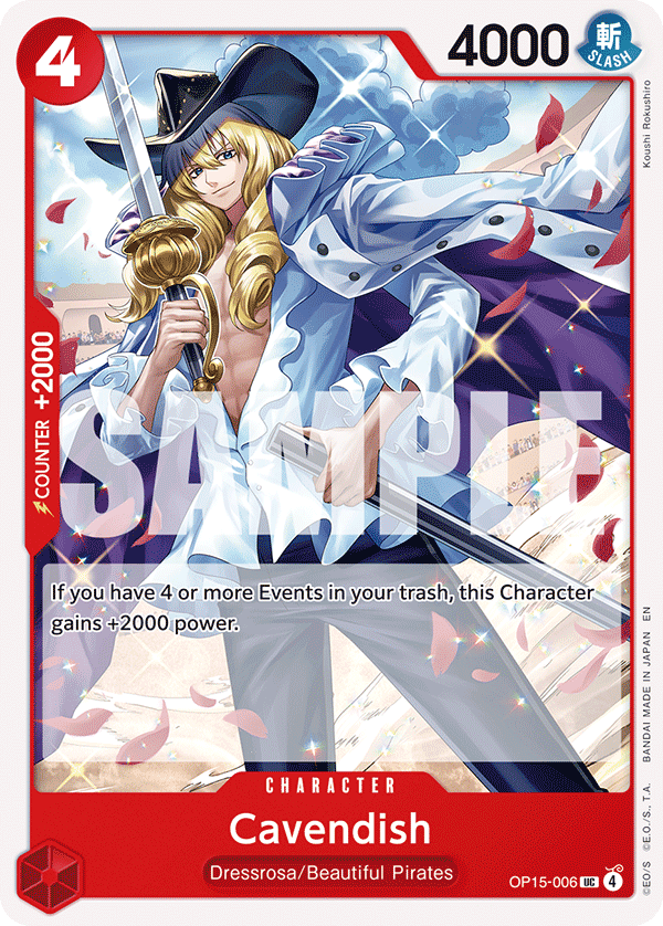 Cavendish (Character) (OP15-006) (UC)