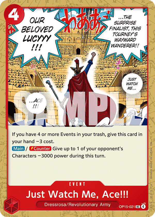 Just Watch Me, Ace!!! (Event) (OP15-021) (UC)