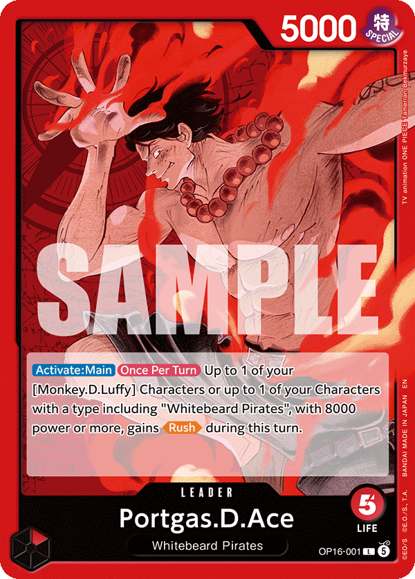 Portgas.D.Ace (Leader) (OP16-001) (L)