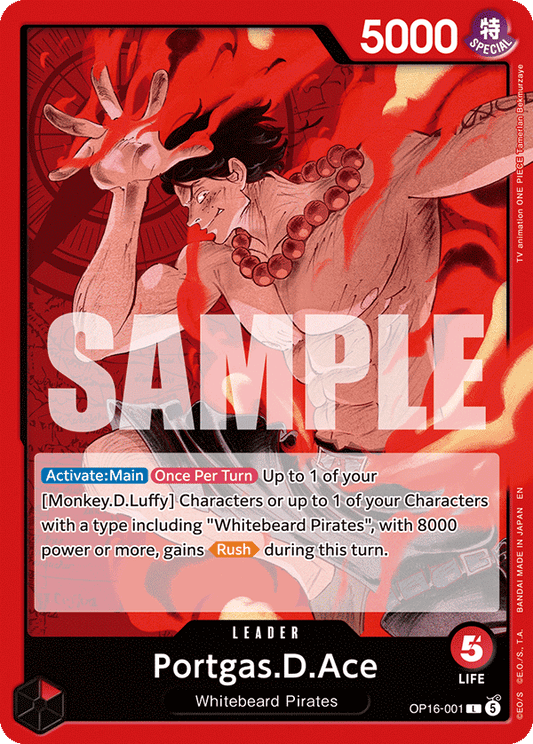 Portgas.D.Ace (Leader) (OP16-001) (L)