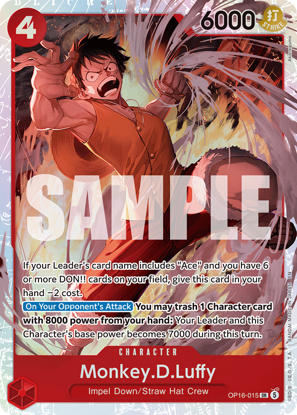 Monkey.D.Luffy (Character) (OP16-015) (SR)