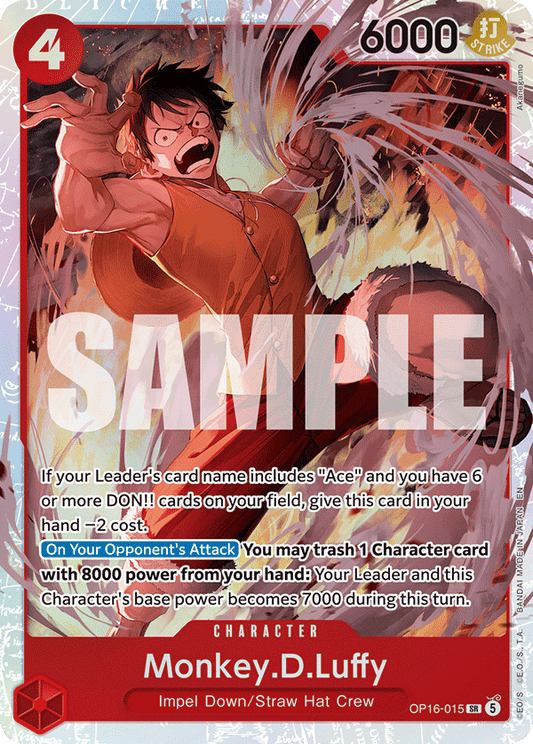 Monkey.D.Luffy (Character) (OP16-015) (SR)