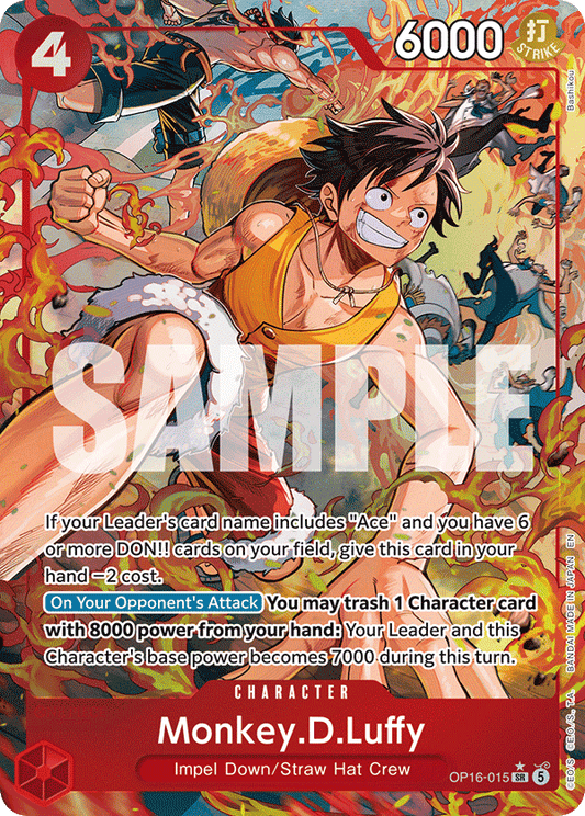 Monkey.D.Luffy (Character) (OP16-015) (SR) (Alternate Art)