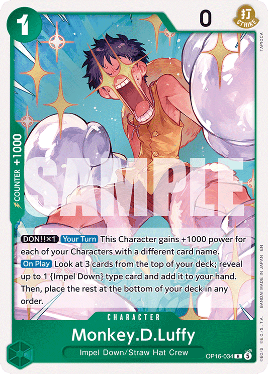 Monkey.D.Luffy (Character) (OP16-034) (R)
