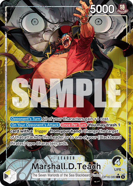Marshall.D.Teach (Leader) (OP16-080) (L) (Alternate Art)