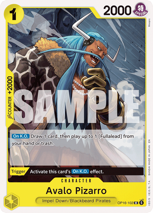 Avalo Pizarro (Character) (OP16-102) (UC)