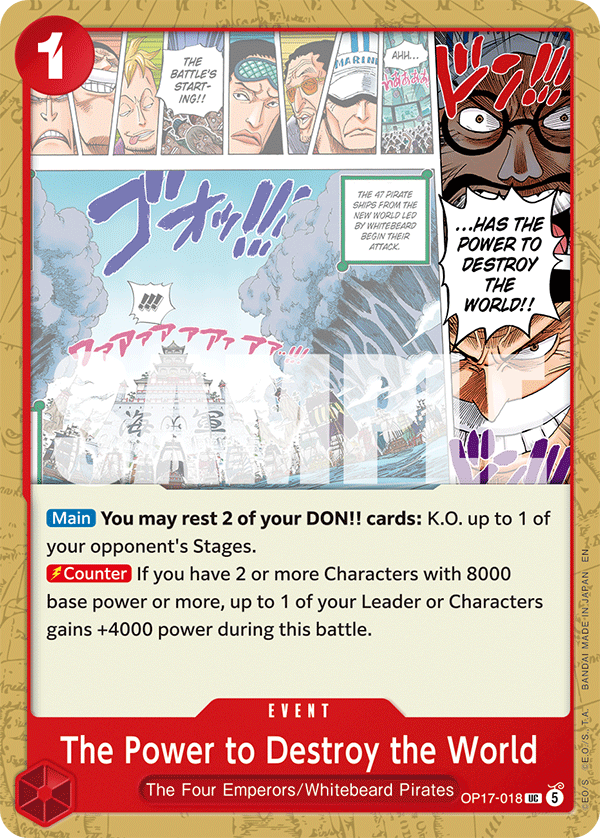 The Power to Destroy the World (Event) (OP17-018) (UC)