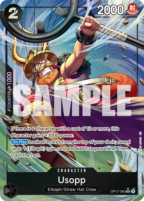 Usopp (Character) (OP17-080) (SR) (Alternate Art)