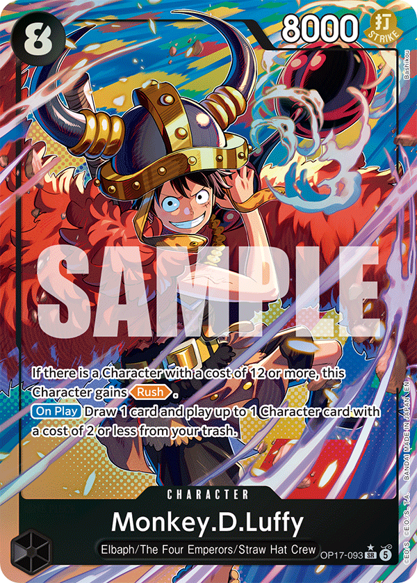 Monkey.D.Luffy (Character) (OP17-093) (SR) (Alternate Art)