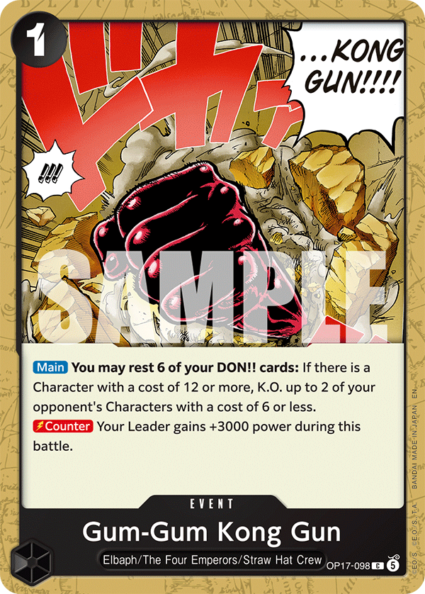 Gum-Gum Kong Gun (Event) (OP17-098) (C)