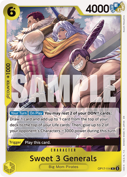 Sweet 3 Generals (Character) (OP17-114) (R)