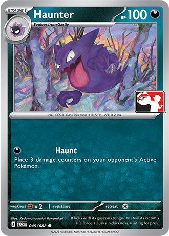 Haunter (Stage 1 Pokémon) (PPS9-POR-049/088) (Common) (Play! Pokémon Stamp)
