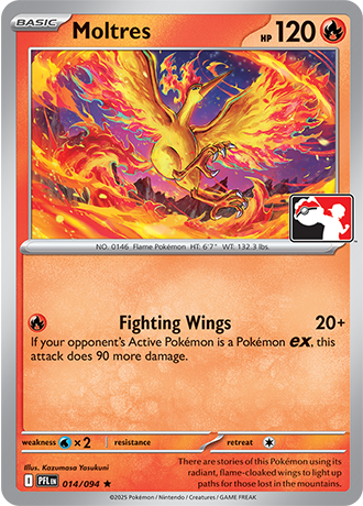Moltres (Basic Pokémon) (PPS9-PFL-014/094) (Rare) (Play! Pokémon Stamp)