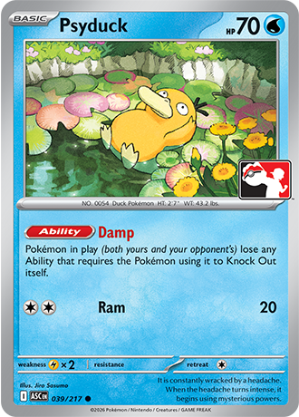 Psyduck (Basic Pokémon) (PPS9-ASC-039/217) (Common) (Play! Pokémon Stamp)