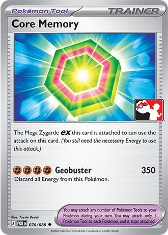 Core Memory (Pokémon Tool) (PPS9-POR-070/088) (Uncommon) (Play! Pokémon Stamp)