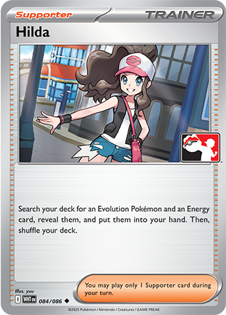 Hilda (Supporter) (PPS9-WHT-084/086) (Uncommon) (Play! Pokémon Stamp)