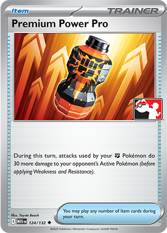 Premium Power Pro (Item) (PPS9-MEG-124/132) (Uncommon) (Play! Pokémon Stamp)