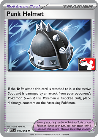 Punk Helmet (Pokémon Tool) (PPS9-PFL-092/094) (Uncommon) (Play! Pokémon Stamp)