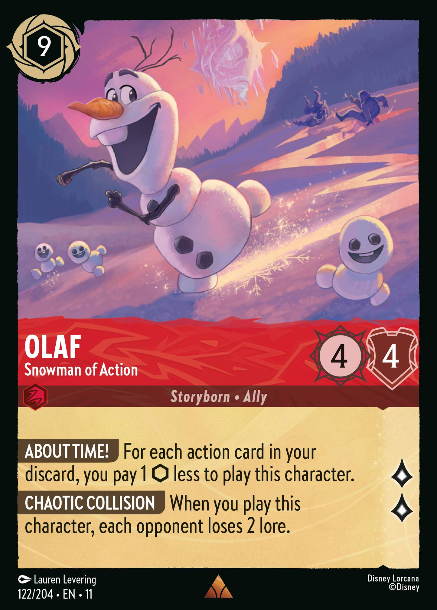 Olaf - Snowman of Action (Dreamborn - Hero)(122/204 EN 11) (R)