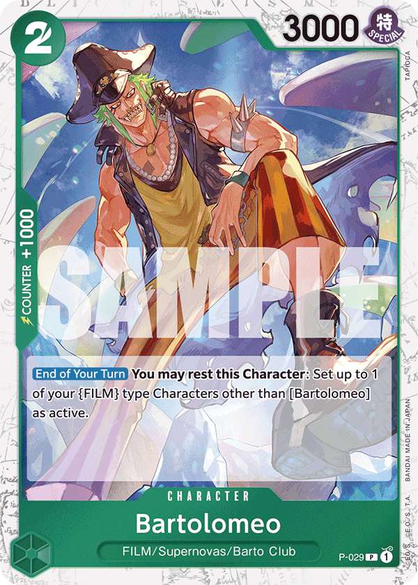Bartolomeo (Character) (P-029) (PRB01 Reprint) (P) (Jolly Roger Stamp)