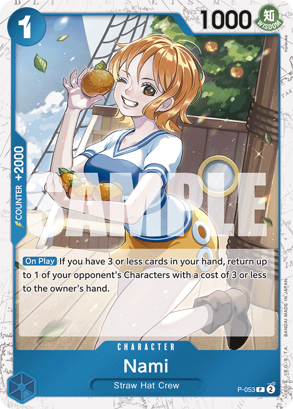 Nami (Character) (P-053) (PRB01 Reprint) (P) (Jolly Roger Stamp)