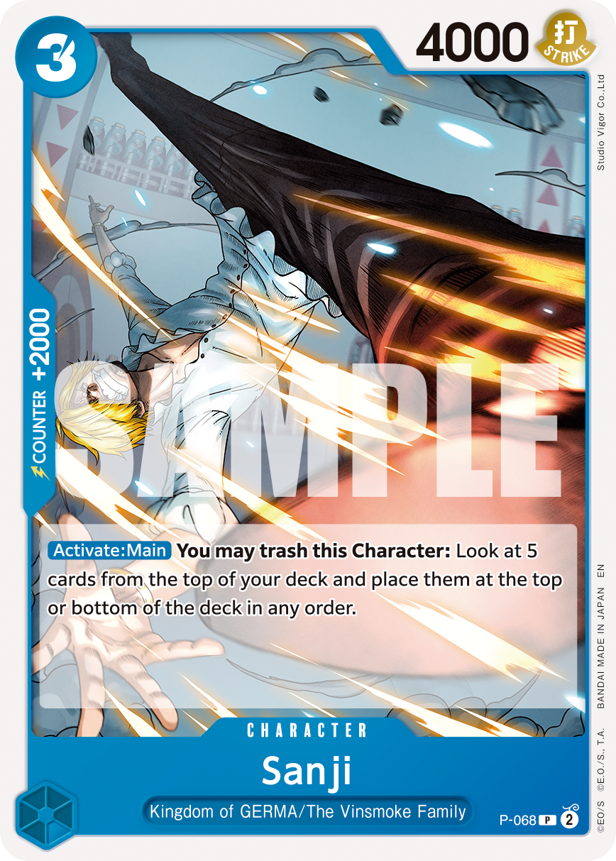 Sanji (Character) (P-068) (P) (NON-FOIL) (PRB02)