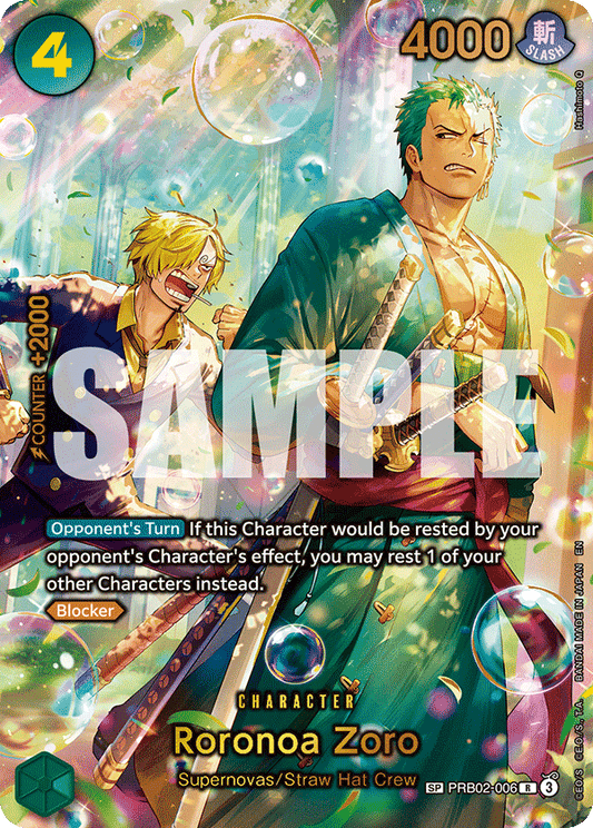Roronoa Zoro (Character) (OP14 Reprint) (PRB02-006) (R) (SP)