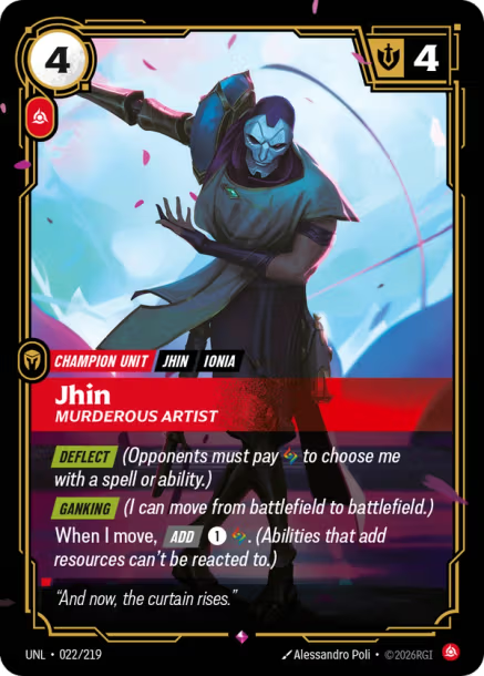 Jhin, Murderous Artist (Unit) (UNL-022/219) (R)