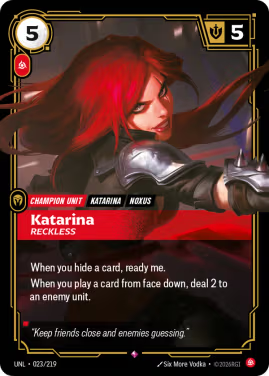 Katarina, Reckless (Unit) (UNL-023/219) (R)