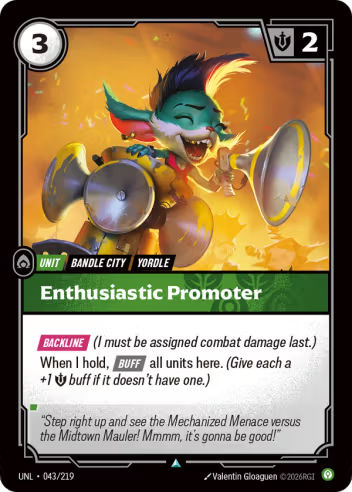 Enthusiastic Promoter (Unit) (UNL-043/219) (U)