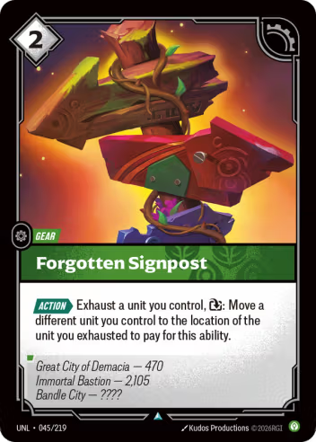 Forgotten Signpost (Unit) (UNL-045/219) (U)