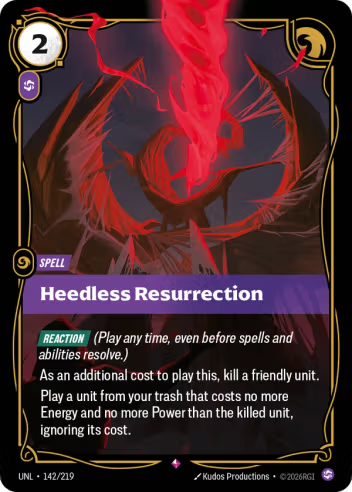 Heedless Resurrection (Spell) (UNL-142/219) (R)