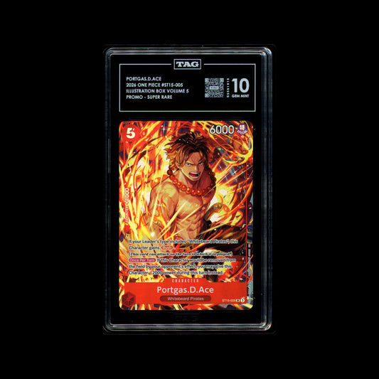 Portgas D Ace Illustration Box Promo(ST15-005) Tag 10 (Gem Mint)