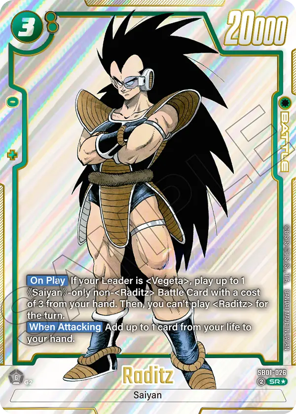 Raditz (Character) (SB01-026) (SR) (Alternate Art)