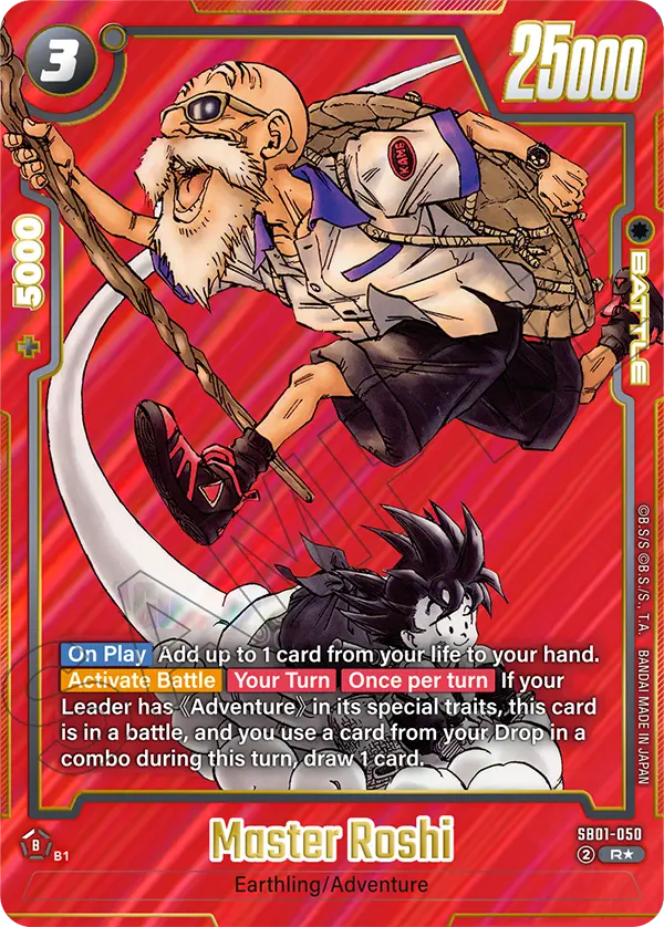 Master Roshi (Character) (SB01-050) (R*) (Alternate Art)
