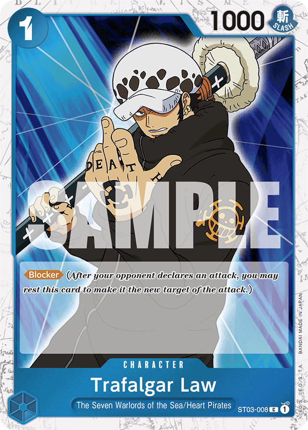 Trafalgar Law (Character) (ST03-008) (PRB01 Reprint) (C) (Jolly Roger Stamp)