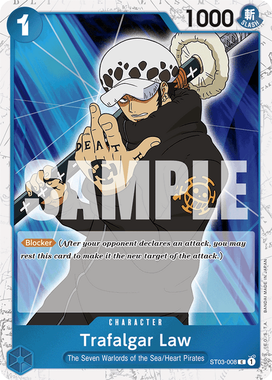 Trafalgar Law (Character) (ST03-008) (PRB01 Reprint) (C) (Jolly Roger Stamp)