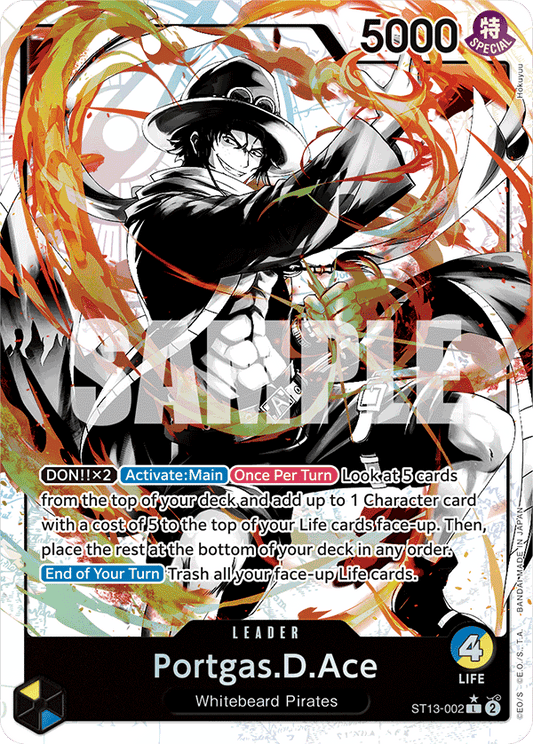 Portgas D Ace (Leader) (ST13-002) (L) (Alternate Art)