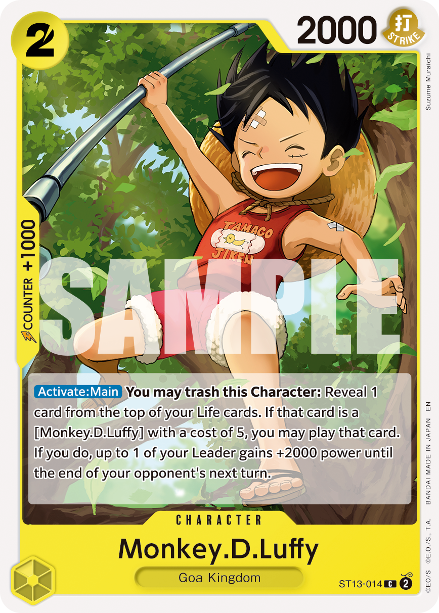 Monkey D Luffy (Character) (ST13-014) (C) (NON-FOIL) (PRB02)