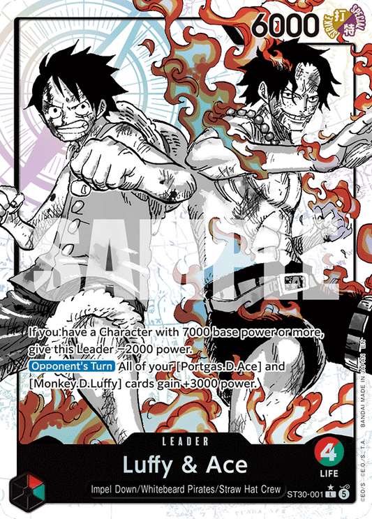 Luffy & Ace (Leader) (ST30-001) (L) (Alternate Art)