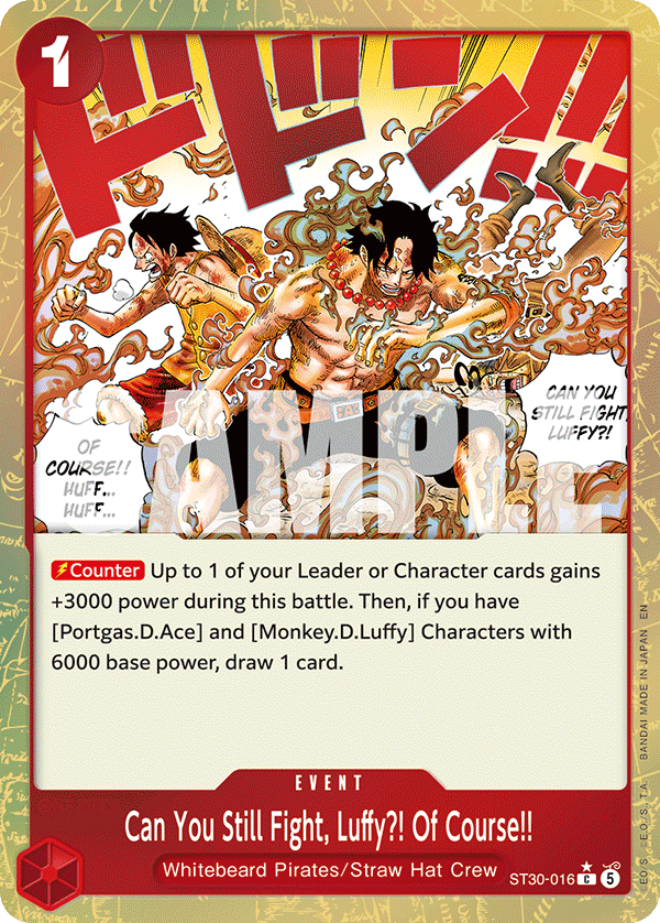 Can You Still Fight, Luffy?! Of Course!! (Event) (ST30-016) (C) (Alternate Art)