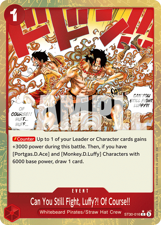 Can You Still Fight, Luffy?! Of Course!! (Event) (ST30-016) (C) (Alternate Art)