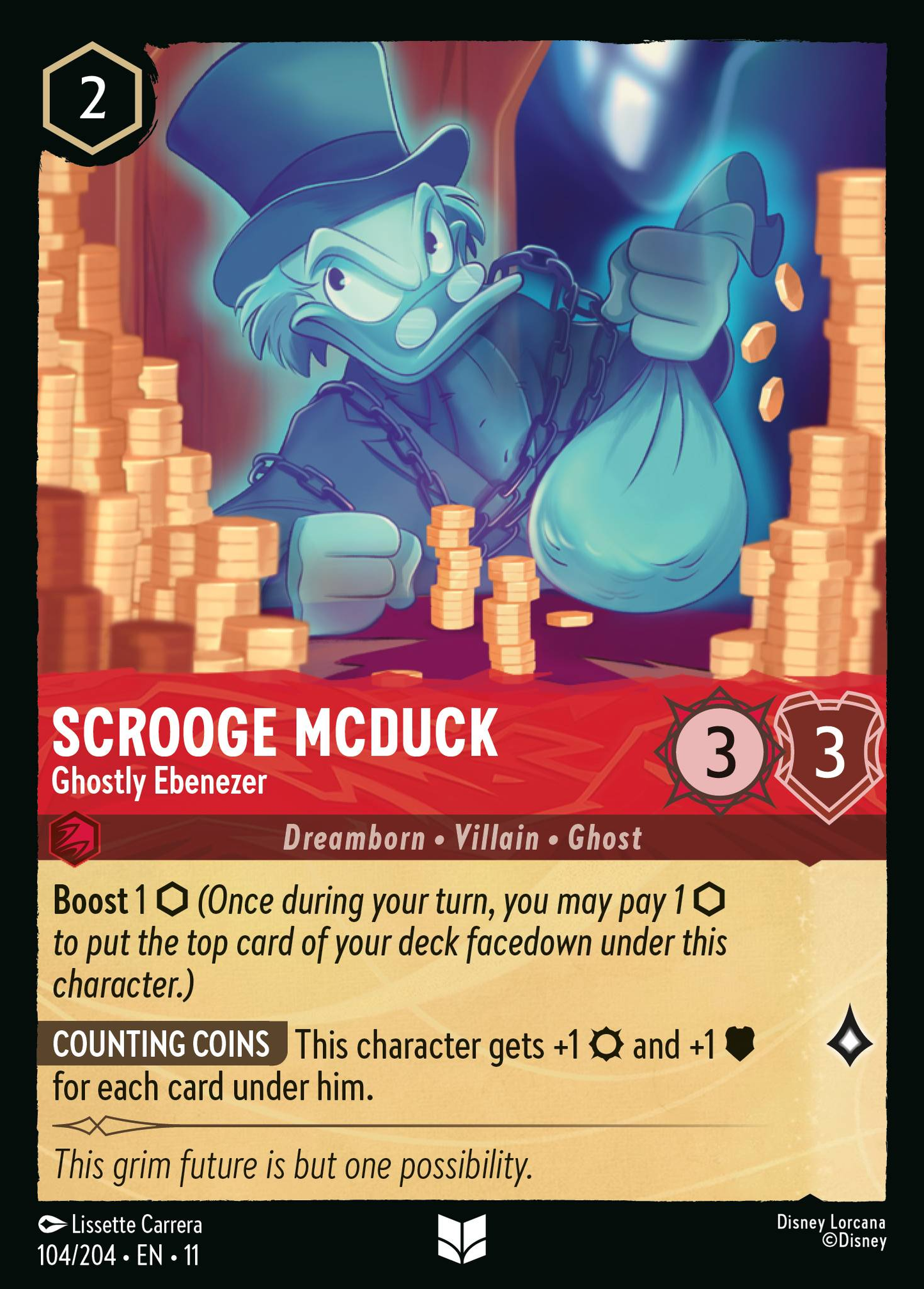 Scrooge McDuck - Ghostly Ebenezer (Dreamborn - Villain)(104/204 EN 11) (U)