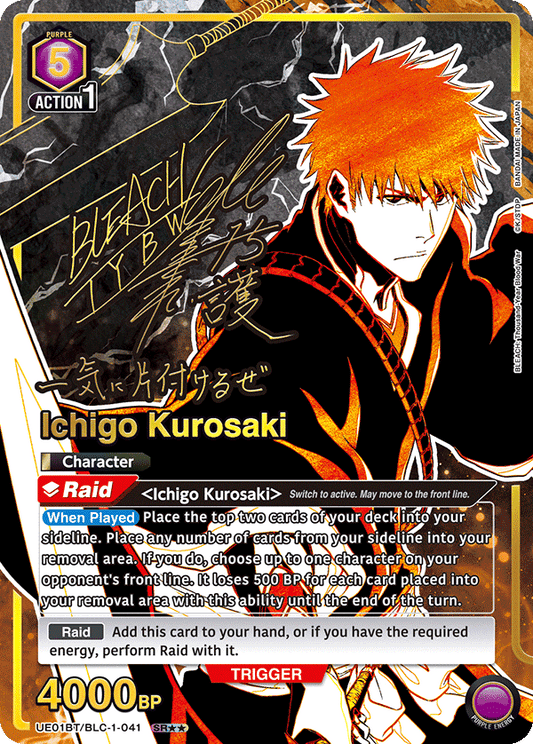Ichigo Kurosaki (UE01BT/BLC-1-041) (SR**) (Alternate Art) (Signature)