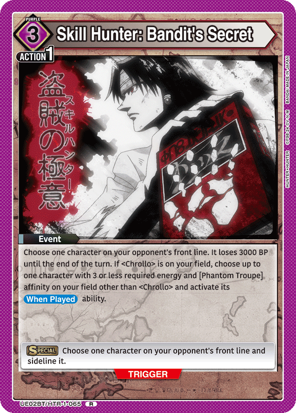 Skill Hunter: Bandit’s Secret (Event) (UE02BT/HTR-1-065) (R)